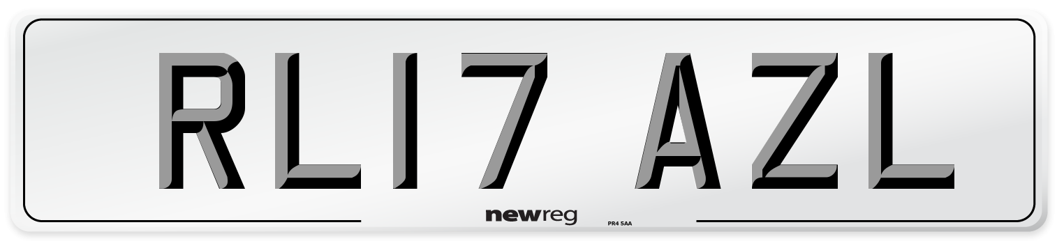 RL17 AZL Number Plate from New Reg